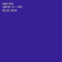 #361F94 - Blue Gem Color Image