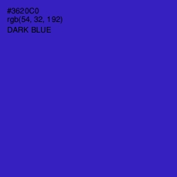 #3620C0 - Dark Blue Color Image