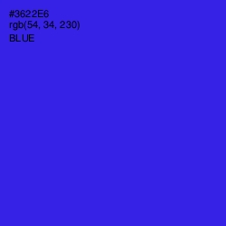 #3622E6 - Blue Color Image