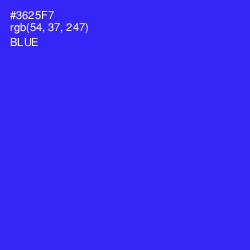 #3625F7 - Blue Color Image
