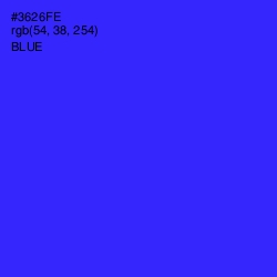 #3626FE - Blue Color Image