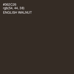 #362C26 - English Walnut Color Image