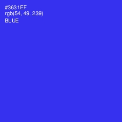 #3631EF - Blue Color Image