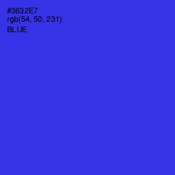 #3632E7 - Blue Color Image