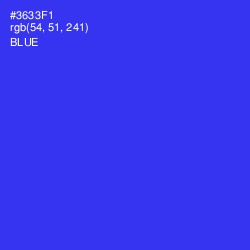 #3633F1 - Blue Color Image