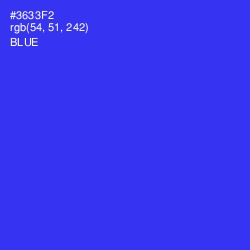 #3633F2 - Blue Color Image