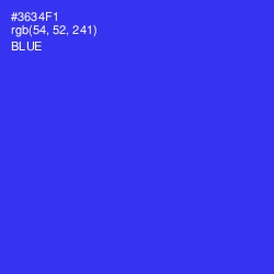 #3634F1 - Blue Color Image