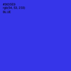#3635E9 - Blue Color Image