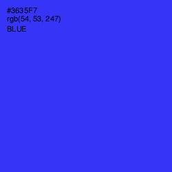 #3635F7 - Blue Color Image