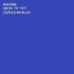 #3646BB - Cerulean Blue Color Image