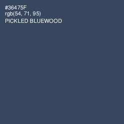 #36475F - Pickled Bluewood Color Image