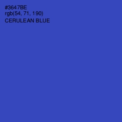 #3647BE - Cerulean Blue Color Image