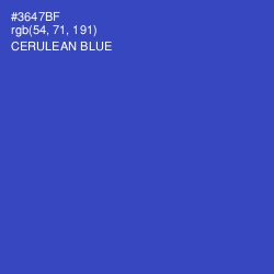 #3647BF - Cerulean Blue Color Image