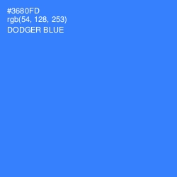 #3680FD - Dodger Blue Color Image