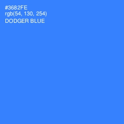 #3682FE - Dodger Blue Color Image