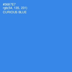 #3687E7 - Curious Blue Color Image