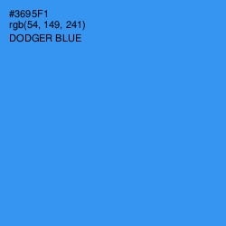 #3695F1 - Dodger Blue Color Image