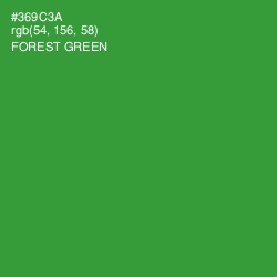 #369C3A - Forest Green Color Image