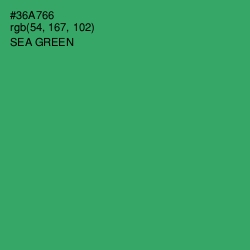 #36A766 - Sea Green Color Image