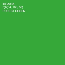#36A83A - Forest Green Color Image