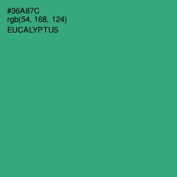 #36A87C - Eucalyptus Color Image