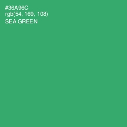 #36A96C - Sea Green Color Image