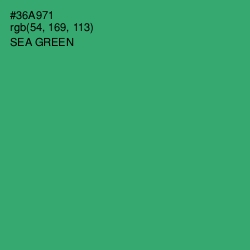 #36A971 - Sea Green Color Image