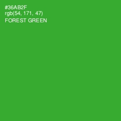 #36AB2F - Forest Green Color Image