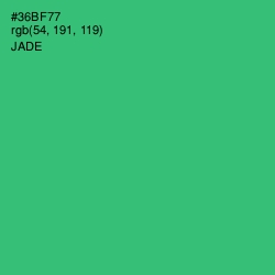 #36BF77 - Jade Color Image