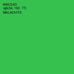 #36C04D - Malachite Color Image