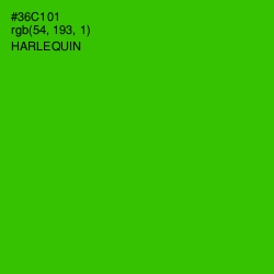 #36C101 - Harlequin Color Image
