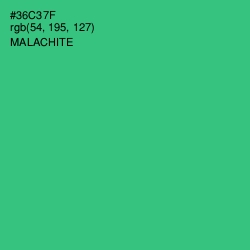 #36C37F - Malachite Color Image