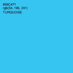 #36C4F1 - Turquoise Color Image