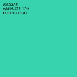#36D3AE - Puerto Rico Color Image
