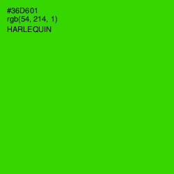 #36D601 - Harlequin Color Image