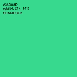 #36D98D - Shamrock Color Image