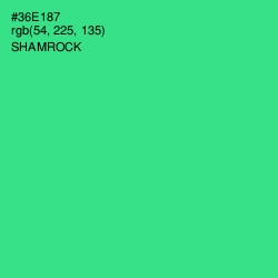 #36E187 - Shamrock Color Image