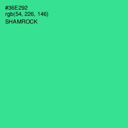 #36E292 - Shamrock Color Image