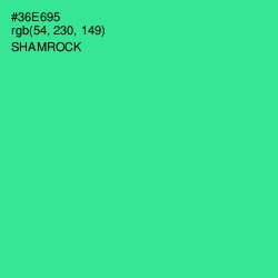 #36E695 - Shamrock Color Image