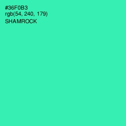 #36F0B3 - Shamrock Color Image