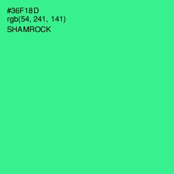 #36F18D - Shamrock Color Image