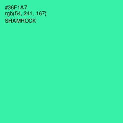 #36F1A7 - Shamrock Color Image