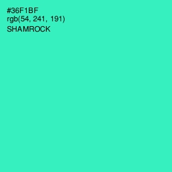#36F1BF - Shamrock Color Image