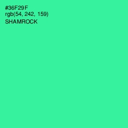 #36F29F - Shamrock Color Image