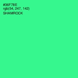 #36F78E - Shamrock Color Image