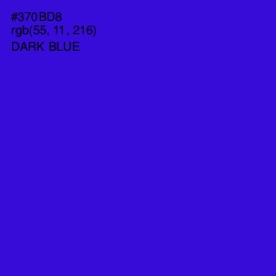 #370BD8 - Dark Blue Color Image