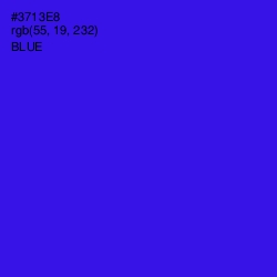 #3713E8 - Blue Color Image