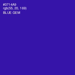 #3714A9 - Blue Gem Color Image