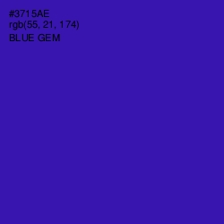 #3715AE - Blue Gem Color Image