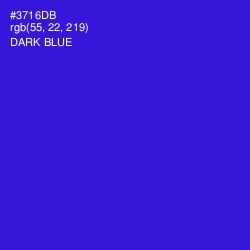 #3716DB - Dark Blue Color Image